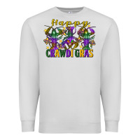 Dove Grey Happy crawdi Gras Mardi Gras crawfish Premium Sweatshirt - FaDigitalArtStudio