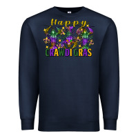 Navy Happy crawdi Gras Mardi Gras crawfish Premium Sweatshirt - FaDigitalArtStudio