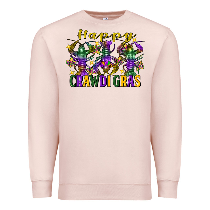 Happy Crawdi Gras Mardi Gras Crawfish Premium Sweatshirt by FaDigitalArtStudio | Teevron