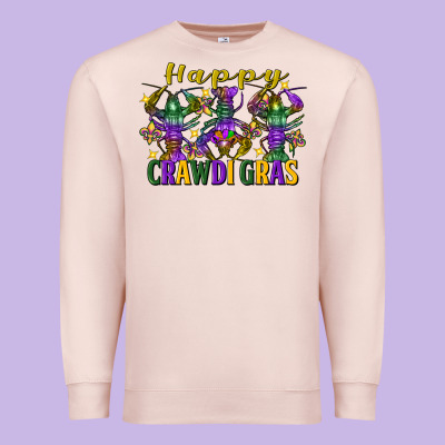 Happy Crawdi Gras Mardi Gras Crawfish Premium Sweatshirt Designed By Fadigitalartstudio