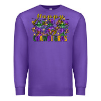 Purple Happy crawdi Gras Mardi Gras crawfish Premium Sweatshirt - FaDigitalArtStudio