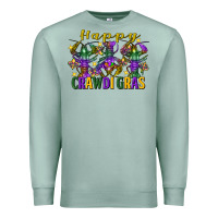 Seafoam Happy crawdi Gras Mardi Gras crawfish Premium Sweatshirt - FaDigitalArtStudio