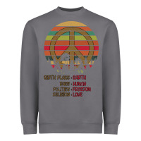 Storm Birthplace Earth Race Human Peace Sign Hippie Heavyweight Sweatshirt - Bettercallsaul