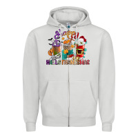 Dove Grey hallothanksmas coffee cups Zipper Hoodie - CowGirlArtShop