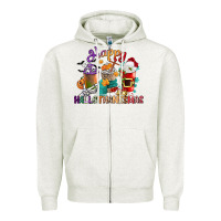 Oatmeal Heather hallothanksmas coffee cups Zipper Hoodie - CowGirlArtShop