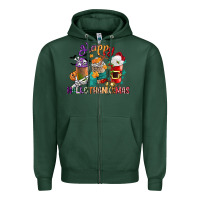 Sports Green hallothanksmas coffee cups Zipper Hoodie - CowGirlArtShop