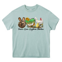 Arona Peace Love Leghorn Chicken Heavy Core Tee - LillyAllenDesigns