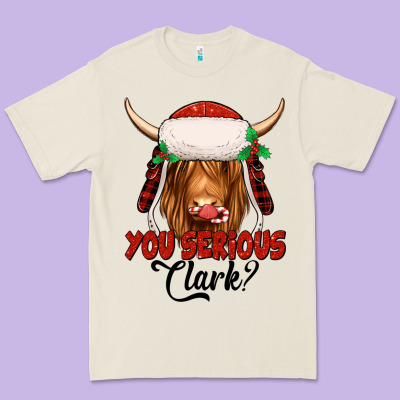 You Serious Clark Highland Cow Premium Tee Designed By Jasminsmagicworld
