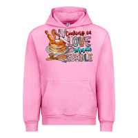 Fuchsia Pink cooking is love made edible Urban Hoodie - CowhideDigitalArt