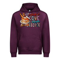 Mauve Wine cooking is love made edible Urban Hoodie - CowhideDigitalArt