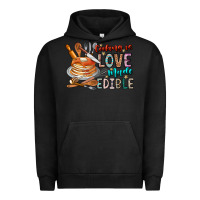 Pigment Black cooking is love made edible Urban Hoodie - CowhideDigitalArt