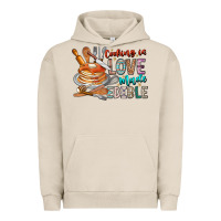 Pigment French Oak cooking is love made edible Urban Hoodie - CowhideDigitalArt