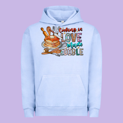 Cooking Is Love Made Edible Urban Hoodie Designed By Cowhidedigitalart