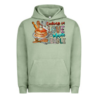Pigment Oil Green cooking is love made edible Urban Hoodie - CowhideDigitalArt