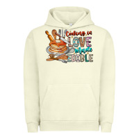 Pigment Pistachio cooking is love made edible Urban Hoodie - CowhideDigitalArt