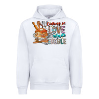 White cooking is love made edible Urban Hoodie - CowhideDigitalArt
