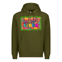 Army Green summer vibes watermelon Premium Hoodie - JahusDesignShop