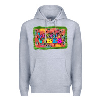 Heather Grey summer vibes watermelon Premium Hoodie - JahusDesignShop