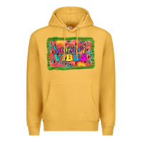 Mustard summer vibes watermelon Premium Hoodie - JahusDesignShop