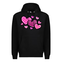 Black love hearts Premium Hoodie - OliviaCreatesArt
