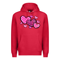 Cardinal love hearts Premium Hoodie - OliviaCreatesArt