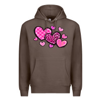 Coffee love hearts Premium Hoodie - OliviaCreatesArt