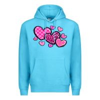 Ocean Blue love hearts Premium Hoodie - OliviaCreatesArt