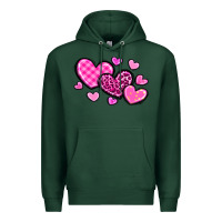 Sports Green love hearts Premium Hoodie - OliviaCreatesArt
