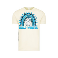 Vintage Arctic hello winter rainbow with snowman bbs Vintage Tee - BundleAndBundleShop