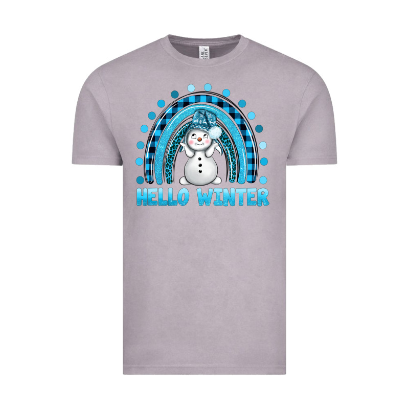 Hello Winter Rainbow With Snowman Bbs Vintage Tee by BundleAndBundleShop | Teevron