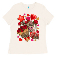 Bone valentines day skeleton Ladies Tee - NancyCooperArtShop