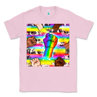 Bubblegum Pink Pride lgbtq hands with cowhide seamless pattern Classic Tee - BundleAndBundleShop