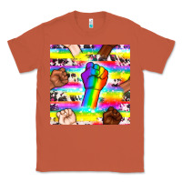 Copper Pride lgbtq hands with cowhide seamless pattern Classic Tee - BundleAndBundleShop