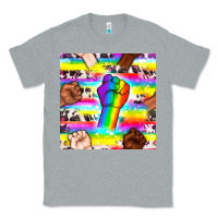 Heather Grey Pride lgbtq hands with cowhide seamless pattern Classic Tee - BundleAndBundleShop