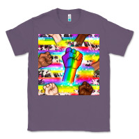 Lavender Pride lgbtq hands with cowhide seamless pattern Classic Tee - BundleAndBundleShop