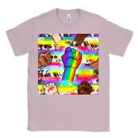 Lilac Pride lgbtq hands with cowhide seamless pattern Classic Tee - BundleAndBundleShop