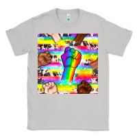 Moon Dust Pride lgbtq hands with cowhide seamless pattern Classic Tee - BundleAndBundleShop
