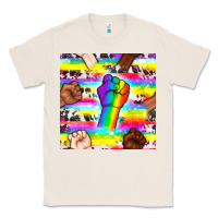 Natural Pride lgbtq hands with cowhide seamless pattern Classic Tee - BundleAndBundleShop