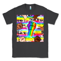 Smoke Pride lgbtq hands with cowhide seamless pattern Classic Tee - BundleAndBundleShop
