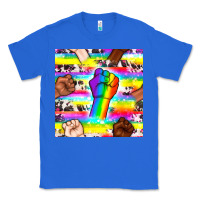 True Royal Pride lgbtq hands with cowhide seamless pattern Classic Tee - BundleAndBundleShop