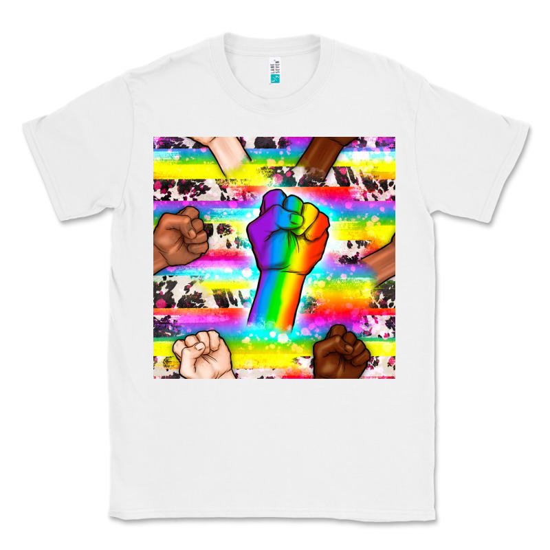 Pride Lgbtq Hands With Cowhide Seamless Pattern Classic Tee by BundleAndBundleShop | Teevron
