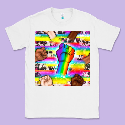 Pride Lgbtq Hands With Cowhide Seamless Pattern Classic Tee Designed By Bundleandbundleshop