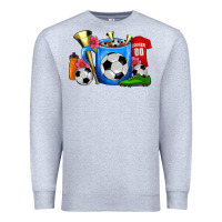 Heather Grey Soccer Coffee Mug Premium Sweatshirt - FaDigitalArtStudio