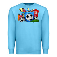 Ocean Blue Soccer Coffee Mug Premium Sweatshirt - FaDigitalArtStudio
