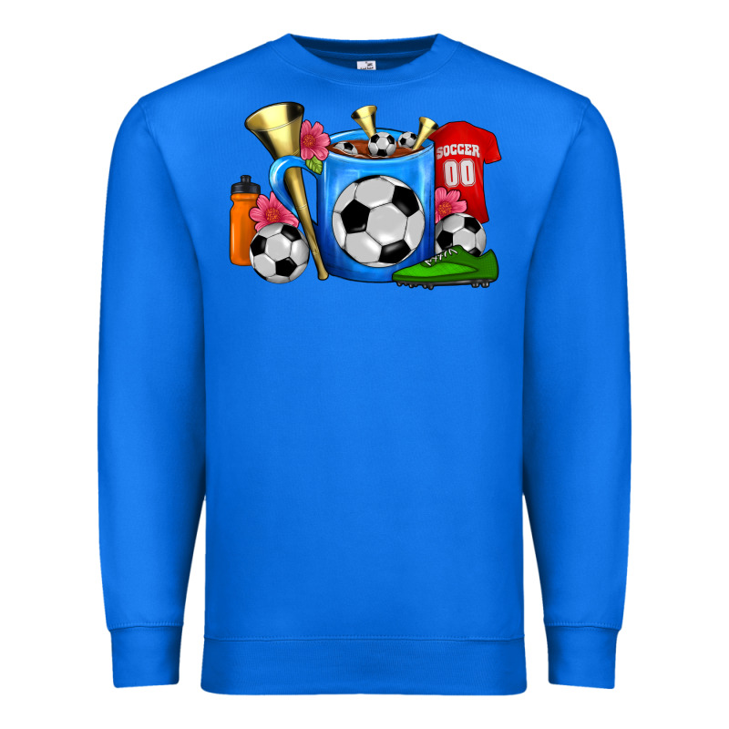 Soccer Coffee Mug Premium Sweatshirt by FaDigitalArtStudio | Teevron