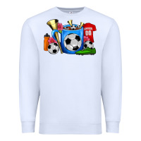 White Soccer Coffee Mug Premium Sweatshirt - FaDigitalArtStudio