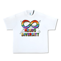 White neurodiversity Urban Heavy Tee - JahusDesignShop