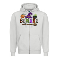 Dove Grey beware Zipper Hoodie - CowGirlArtShop