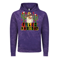 Cloud Purple feliz navidad mexican santa Vintage Hoodie - MaliasSmallBusiness