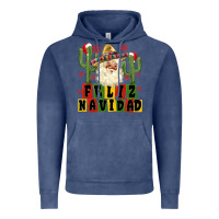 Vintage Denim feliz navidad mexican santa Vintage Hoodie - MaliasSmallBusiness